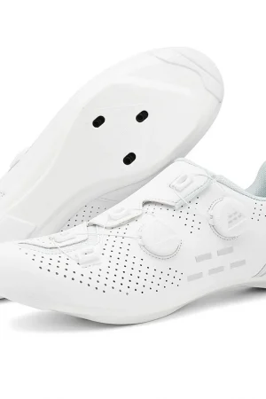 Man Road Cycling Shoes Flats Cleats Shoes Women White Speed Cycling Sneaker Self-Locking Non-slip Mountain Bicycle Bike Shoes
