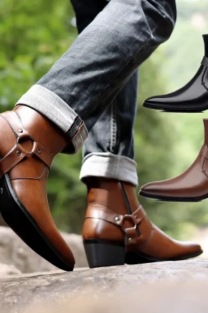 Classic Western Cowboy Knight Boots Mans Dress Boot Brand Designer Side Zipper Chelsea Boots Men Comfortable Pointed Shoes 47 48