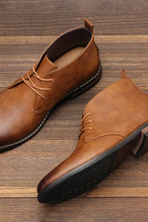 Retro Men Ankle boots Brand Plus Size Desert Boots Comfortable Leather Boots For Men